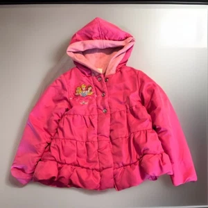 Girls Disney Store Size 5-6 Pink Coat - Picture 1 of 3