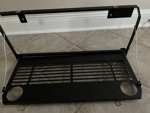 Black Steel Tailgate Table Foldable Cargo Shelf Fits Jeep Wrangler JL 2018-2022 - Picture 1 of 4