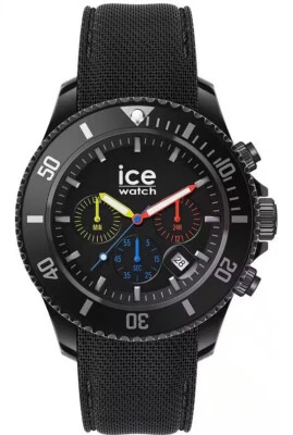 Ice-Watch ICE 019842 Chrono Trilogy Large Chronograph Silikon schwarz Uhr Neu M9 - Bild 1 von 3
