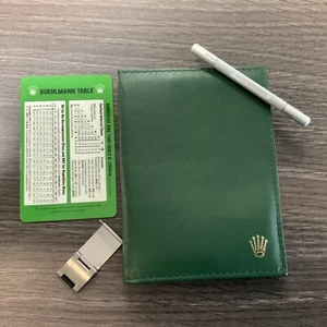 ROLEX GREEN SEA-DWELLER WALLET TOOLKIT W 2100 TOOL AND BUEHLMANN TABLE CARD - Picture 1 of 5