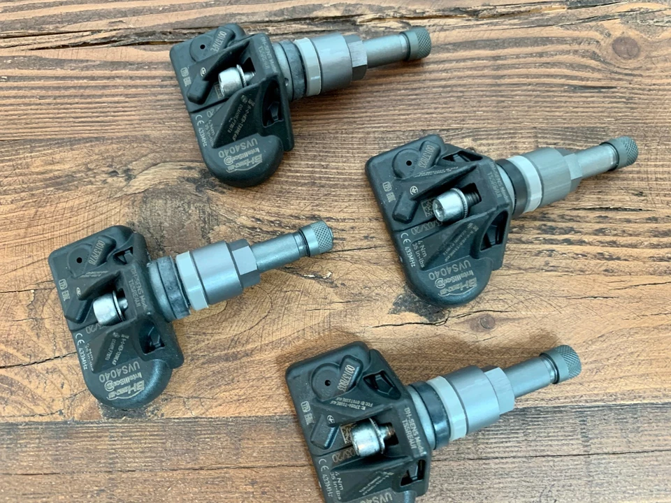 Huf BH SENS TPMS Tire Pressure Sensors Gun Metal Stems Set For Mercedes Benz - Image 1 of 3