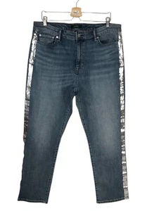 Lauren Ralph Lauren Women’s Jeans Silver Detail Sz 16 Stretch Denim NWOT - Picture 1 of 9