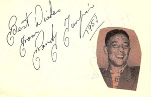 Página de álbum autografiada T-RANDY TURPIN/EDMOND O'BRIEN con certificado de autenticidad- - Imagen 1 de 2