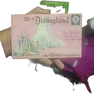 Vintage This is Disneyland 25 Cents 26 Colorful Scenes Postcard Souvenir Booklet - Picture 1 of 16