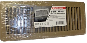 Hart & Cooley 421, 4 x 12 GS HVAC Steel floor Diffuser,Golden Sand ,Set of 2 - Picture 1 of 8