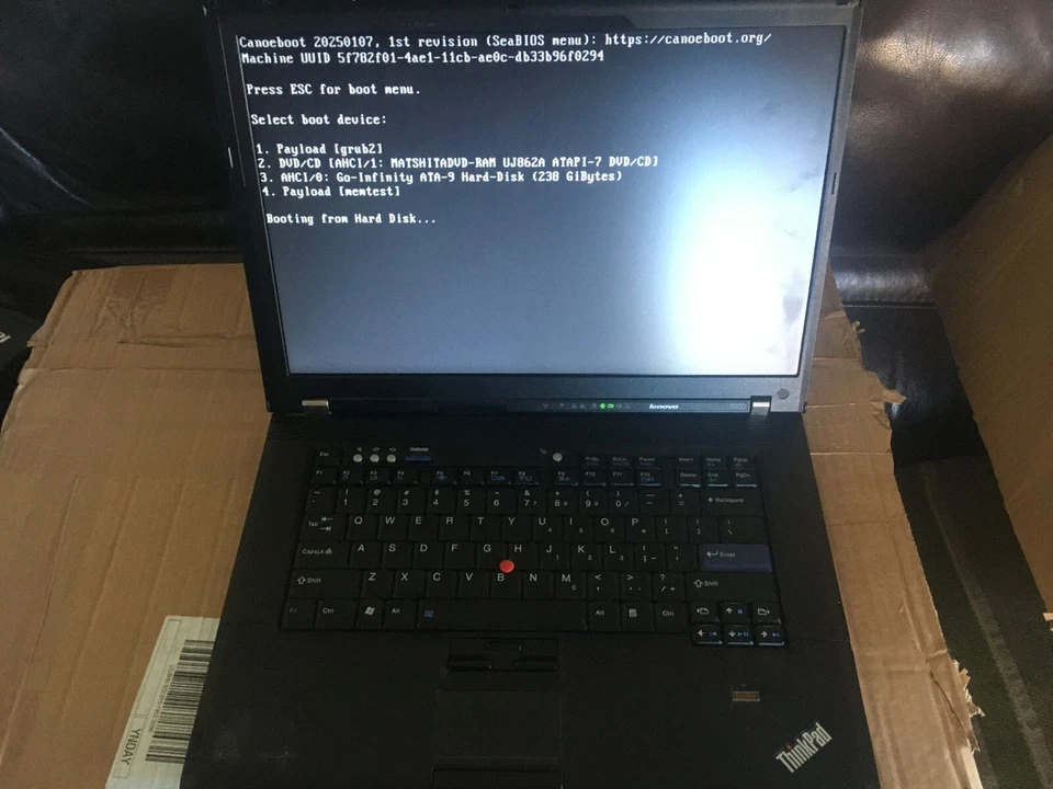 Lenovo T500 Quad core laptop libreboot, GNU boot and Canoeboot - Image 1 of 4