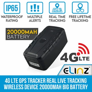 Elinz 4G LTE GPS Tracker Real Live Tracking Wireless Device 20000mAh Big Battery - Picture 1 of 13