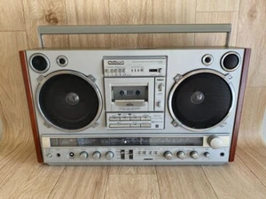 National RX-7000 FM/AM/FM Stereo Radio Cassette Recorder 1981 Silver JUNK - Picture 1 of 8