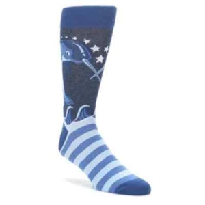 Calcetines Narwhal para hombre talla 10-13 tonos azules llamativos calcetines moda nuevos - Imagen 1 de 3