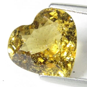 5.24Cts Classic Natural Yellow Tourmaline Heart Shape Collection Gemstone - Picture 1 of 4