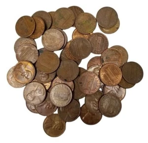 Rollo de Centavo de Cobre de 50 95% Pre 1982 Circulado Varias Fechas y Marcas de Acuñación 50¢ - Imagen 1 de 5