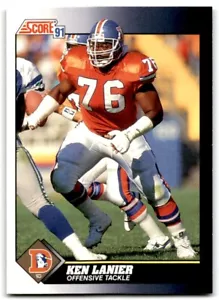 1991 Score Ken Lanier Denver Broncos #477 - Picture 1 of 2