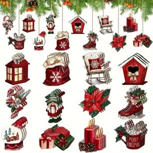 12pcs Holiday Christmas Tree Decoration Set, Christmas Home Office Party - Picture 1 of 6