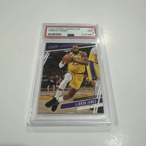 2019 PANINI CHRONICLES PRESTIGE TEAL LEBRON JAMES #75 PSA 9 MINT LAKERS - Picture 1 of 2