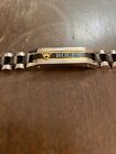 Stainless Steel Rolex Bracelet 8 Inches Back Silver And Gold Tone