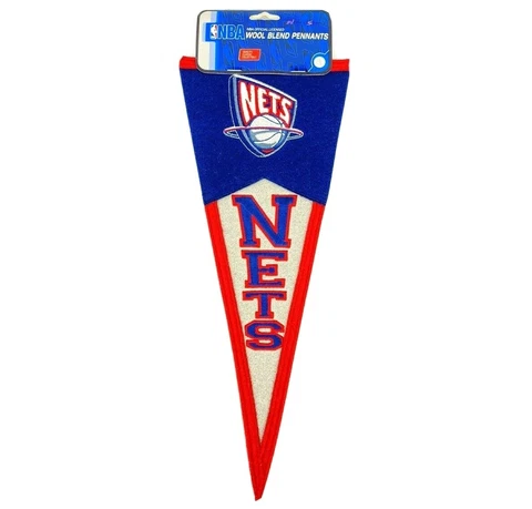 NBA New Jersey Nets Team Logo Wool Mini Basketball Pennant Winning Streak 6x15 Cover