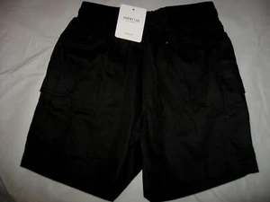 Womens NWT Black CHENYIGE Elastic Waist Cargo Shorts Small - Picture 1 of 2