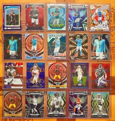 Lote NFL QB 2025 Caleb Maye Nix TLaw Dart Ward Baker plateado SSP numerado y más Foto 1 de 2