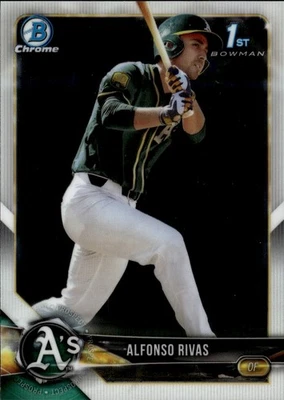 2018 Bowman Draft Chrome #BDC-141 Alfonso Rivas Oakland Athletics - Image 1 of 2