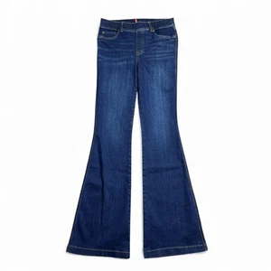 Pantalones de mezclilla Spanx acampanados para mujer azul medio lavado oscuro elásticos - Imagen 1 de 11