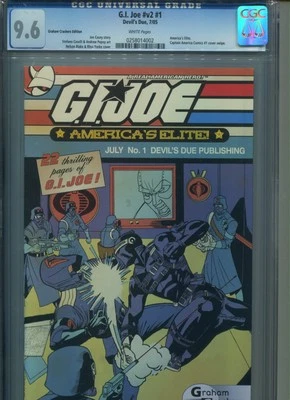 DEVILS DUE GI JOE V2 AMERICA'S ELITE #1 CGC 9.6 GRAHAM CRACKERS EXCLUSIVE  - Image 1 of 2