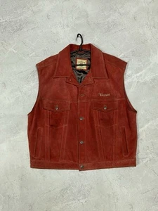Diesel Leather LTD Cie Vest Biker Vintage Logo Motorcycle - Picture 1 of 11