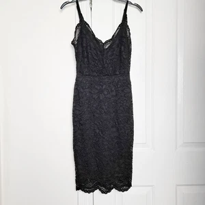 New Look Black Lace Mini Bodycon Dress 8UK/36EU - Picture 1 of 6
