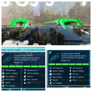 ARK ASA PVE OFFICIAL BABY PAIR MANAGAR IID 03 HIGH STATUS PC/PS5/XBOX - Picture 1 of 5