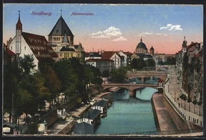 CPA Strassburg, Illpanorama avec synagogue 1915 - Picture 1 of 2