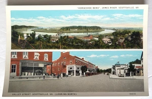VTG W E BURGESS SCOTTSVILLE VA PC HORSESHOE BEND JAMES RIVER & VALLEY ST Mint - Picture 1 of 2
