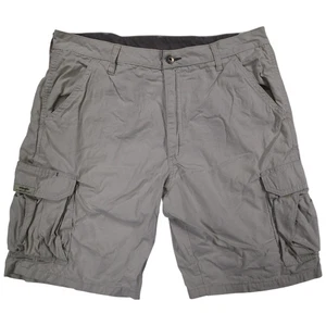 Wrangler Herren Cargo Shorts Größe 34 Grau Gesäßtasche 100% Baumwolle Reißverschluss Hosenschlitz - Bild 1 von 8