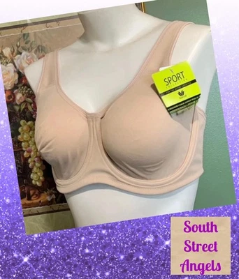 WACOAL 855170 BEIGE NUDE SIMONE MAXIMUM SUPPORT UW SPORTS BRA ~ SIZE 40DDD - Image 1 of 4