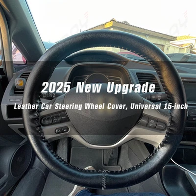 15"inch Steering Wheel Cover Genuine Leather Fit Ford Explorer 1996-2001 Ranger - Image 1 of 4