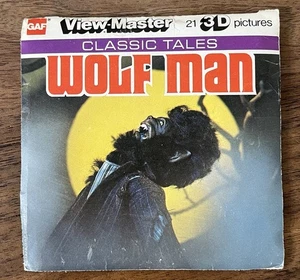 3D Wolf Man Classic Monster Tales View-master 1978 paquete de 3 carretes Gaf J30 - Imagen 1 de 5
