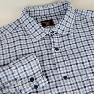 UNTUCKit Soligo Herren XL Extra Large Slim Fit Blau Gingham Kariert Button Down - Bild 1 von 6