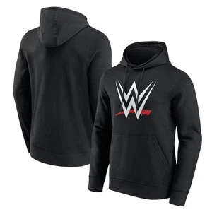 WWE Men's Logo Hoodie Black Logo Graphic Hoodie - New - Picture 1 of 3