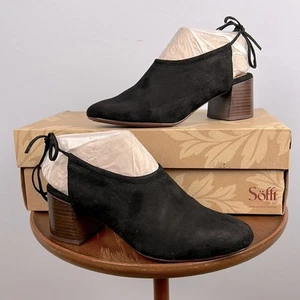Sofft Lenora new women’s black suede tie back bootie - Picture 1 of 7