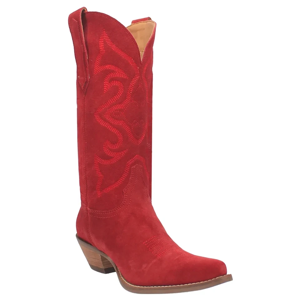 ️ With Tags* 8.5 Dingo Women Ladies Out West Red Snip Toe Boots DI920-RED️