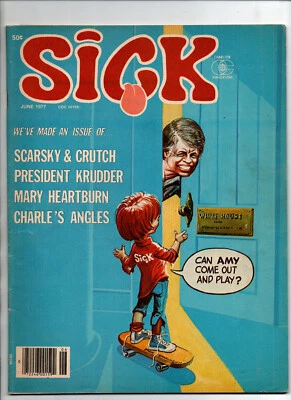 Sick Magazine #115 - Jimmy Carter Rocky Charlie's Angels Parody - June 1977 - FN - Image 1 of 2