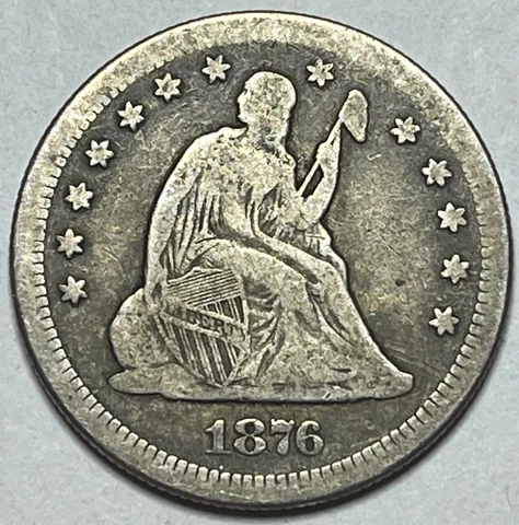 1876-S Seated Liberty Quarter - Nicely Circulated 25C Cover