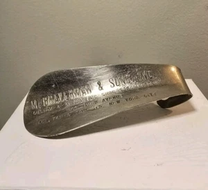 Vintage Metal M. Braverman & Sons Shoe Horn Tool 3-3/4" Long NYC - Picture 1 of 4