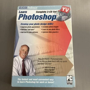 Video Professor Learn Photoshop 3-CD Set PC Only As Seen On TV 2006 - SEALED - Picture 1 of 3