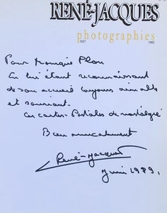 ENVOI dédicace - RENE-JACQUES photographies - éditions du Désastre  - Picture 1 of 5