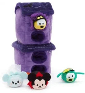 Disney Store Halloween Tsum Tsum Micro Soft Ghost bride Minnie Vampire Mickey - Picture 1 of 2