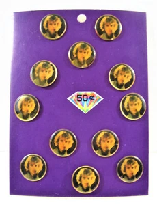 Pin de concierto de colección para cantante principal música banda de rock exhibición de 12 en tarjeta stock antiguo - Imagen 1 de 2