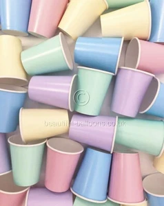 Beautiful Balloons 35 x Pastel Rainbow Ice Cream Shade Paper Party Cups - Picture 1 of 5