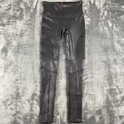 Leggings SPANX para mujer talla S negros moto imitación cuero prendas moldeadoras Foto 1 de 4