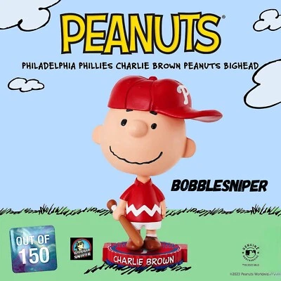 CHARLIE BROWN Philadelphia Phillies Peanuts Bighead Exclusive MLB Bobblehead - Image 1 of 4