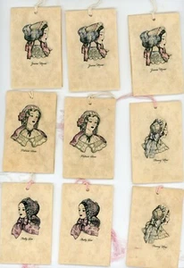 Vecchio ponte pergamena anni '30 set carte conteggio Buzza acciaio inciso e illuminato a mano - Foto 1 di 12