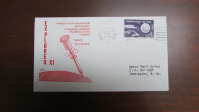 UNITED STATES SPACE EXPLORER 11 SATTELITE APRIL 1961 CACHET ADDRESSED COVER - Image 1 of 2